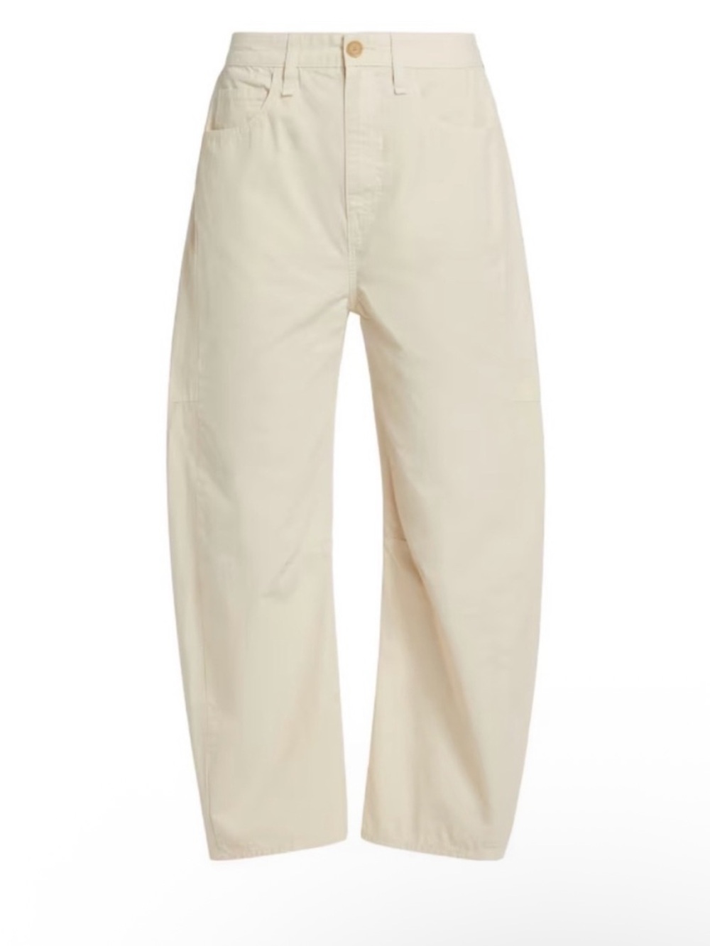 Charlie Cotton Barrel Leg Pants In Cream Rag & Bone Size 10 Trendy Summer Staple